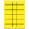 1.5" x 0.5" Fluorescent Yellow Rectangular Sheet Labels