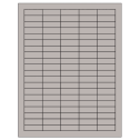 1.5" x 0.5" Gray Rectangular Sheet Labels