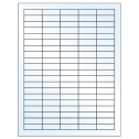 1.5" x 0.5" White Mid Gloss Rectangular Sheet Labels