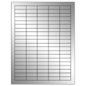 1.5" x 0.5" Silver Foil Rectangular Sheet Labels