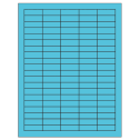 1.5" x 0.5" Turquoise Rectangular Sheet Labels