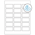 2.375" x 1.25" White Rectangular Sheet Labels - Ultra Aggressive Adhesive