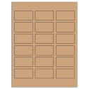 2.375" x 1.25" Brown Kraft Rectangular Sheet Labels