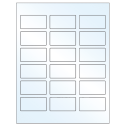 2.375" x 1.25" Crystal Clear Rectangular Sheet Labels