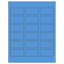 2.375" x 1.25" Fluorescent Blue Rectangular Sheet Labels