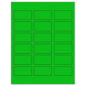 2.375" x 1.25" Fluorescent Green Rectangular Sheet Labels