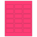 2.375" x 1.25" Fluorescent Pink Rectangular Sheet Labels