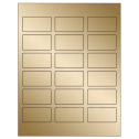 2.375" x 1.25" Gold Foil Rectangular Sheet Labels