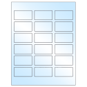 2.375" x 1.25" White Premium High Gloss Rectangular Sheet Labels