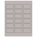 2.375" x 1.25" Gray Rectangular Sheet Labels