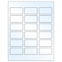 2.375" x 1.25" White Mid Gloss Rectangular Sheet Labels