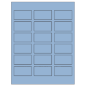 2.375" x 1.25" Pastel Blue Rectangular Sheet Labels