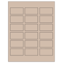 2.375" x 1.25" Pastel Tan Rectangular Sheet Labels