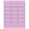 2.375" x 1.25" Pastel Purple Rectangular Sheet Labels