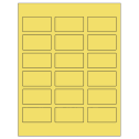2.375" x 1.25" Pastel Yellow Rectangular Sheet Labels