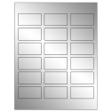 2.375" x 1.25" Silver Foil Rectangular Sheet Labels