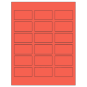 2.375" x 1.25" Red Rectangular Sheet Labels