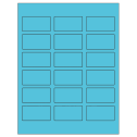 2.375" x 1.25" Turquoise Rectangular Sheet Labels