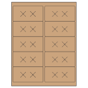 4" x 2" Brown Kraft Rectangular Sheet Labels