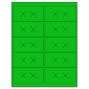 4" x 2" Fluorescent Green Rectangular Sheet Labels