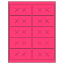4" x 2" Fluorescent Pink Rectangular Sheet Labels