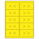 4" x 2" Fluorescent Yellow Rectangular Sheet Labels