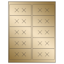 4" x 2" Gold Foil Rectangular Sheet Labels