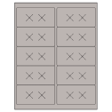 4" x 2" Gray Rectangular Sheet Labels