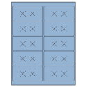 4" x 2" Pastel Blue Rectangular Sheet Labels