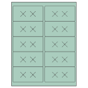4" x 2" Pastel Green Rectangular Sheet Labels