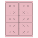 4" x 2" Pastel Pink Rectangular Sheet Labels