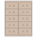 4" x 2" Pastel Tan Rectangular Sheet Labels