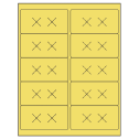4" x 2" Pastel Yellow Rectangular Sheet Labels