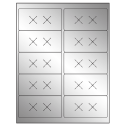 4" x 2" Silver Foil Rectangular Sheet Labels