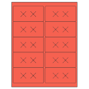 4" x 2" Red Rectangular Sheet Labels