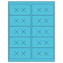 4" x 2" Turquoise Rectangular Sheet Labels
