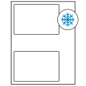 6" x 4" White Rectangular Sheet Labels - Freezer Grade Adhesive