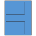 6" x 4" Fluorescent Blue Rectangular Sheet Labels