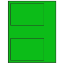 6" x 4" Fluorescent Green Rectangular Sheet Labels