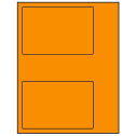 6" x 4" Fluorescent Orange Rectangular Sheet Labels