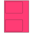 6" x 4" Fluorescent Pink Rectangular Sheet Labels