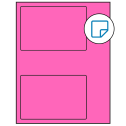6" x 4" Fluorescent Pink Rectangular Sheet Labels - Removable Adhesive