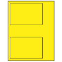 6" x 4" Fluorescent Yellow Rectangular Sheet Labels