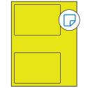 6" x 4" Fluorescent Yellow Rectangular Sheet Labels - Removable Adhesive