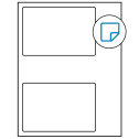 6" x 4" White Rectangular Sheet Labels - Removable Adhesive