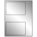 6" x 4" Silver Foil Rectangular Sheet Labels
