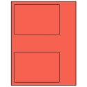6" x 4" Red Rectangular Sheet Labels
