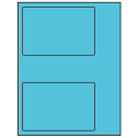 6" x 4" Turquoise Rectangular Sheet Labels