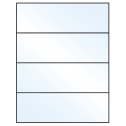 8.5" x 2.75" Crystal Clear Rectangular Sheet Labels