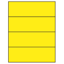 8.5" x 2.75" Fluorescent Yellow Rectangular Sheet Labels